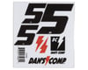 Dan's Comp Stickers BMX Numbers (Black) (2" x 2, 3" x 1) (5)